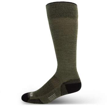 Hanes Originals Premium Men's Free Feed Crew Socks 2pk - Green/Beige 6-12