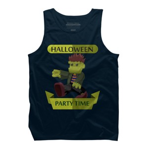 Men's Design By Humans Happy Halloween gift for kid cute Frankenstein By thientd87 Tank Top - 1 of 3