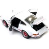Porsche 911 Carrera RS 2.7 White with Red Stripes "NEX Models" 1/24 Diecast Model Car by Welly - 2 of 3