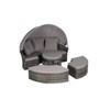 VisioGear Patio Daybed Furniture, 5-Piece Round Conversation Set with Retractable Canopy and Storable Table, Dark Gray, 70.86"*70.86"*55.9" - 3 of 4