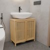 Racxily Bamboo Vanity Cabinet, Large Capacity Basin Storage with Natural Finish - 3 of 4