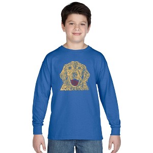 LA Pop Art Boy's Word Art Long Sleeve - Dog - 1 of 4