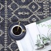 Geometric Patio Runner Rug Blue Indoor Outdoor Non Shedding Easy Clean Boho Floor Mat for RV Picnic Porch Deck Balcony - 3 of 4
