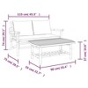 vidaXL 2 Piece Patio Lounge Set with Cream White Cushions Bamboo - 4 of 4