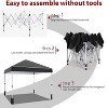 GustoWave Portable Outdoor Pop Up Canopy Tent, Waterproof and UV Protection, Black - 3 of 4
