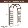Karl Home 58.1'' W x 23.2'' D Outdoor Solid Wood Arbor - 2 of 4