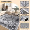 Machine Washable Area Rug Living Room Vintage Medallion Carpet Distressed Rugs for Bedroom - 4 of 4