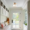 DORESshop 5.5 in. 1-Light Gold Square Crystal Semi Flush Mount Ceiling Light for Foyer Closet Entryway Kitchen Bedroom Dining Room - 4 of 4