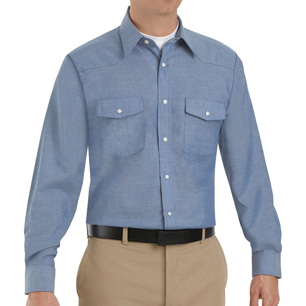 Red Kap Men's Long Sleeve DeluxeWestern Style Shirt - thumbnail 3
