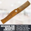 MEDca Men’s Folding Wooden Comb – 100% Solid Beechwood Fine Tooth Pocket Comb for Beard, Mustache & Head Hair – Travel & Styling - 4 of 4