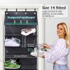 Over The Door Shoe Organizer, Hanging Shoe Rack - 20 Large Pockets, 10 Tier Oxford Fabric with 4 Metal Hooks, Fits Size 16 Shoes, 64"H x 20"W x 7"D - 4 of 4