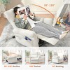 PAGED Modern 360 Degree Swivel Recliner Chair, PU Leather Rocking Chair with Side Pocket, Comfy Accent Chair for Bedroom, Living Room - 4 of 4