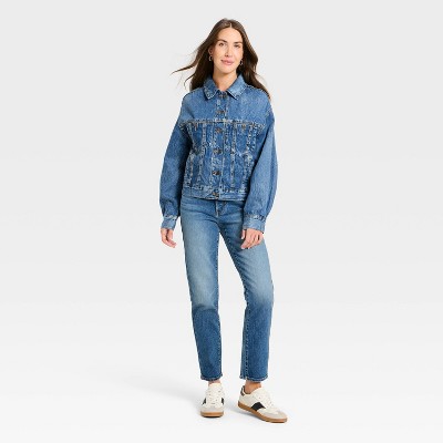 Women's Relaxed Trucker Denim Jacket - Universal Thread