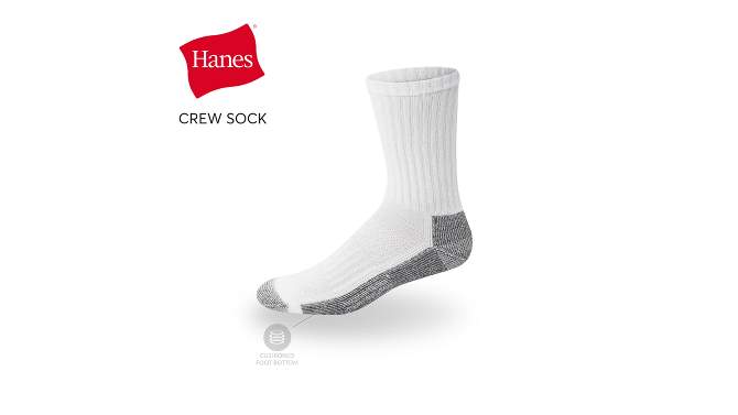Hanes Men's Work Crew Socks 6pk - 6-12, 2 of 5, play video