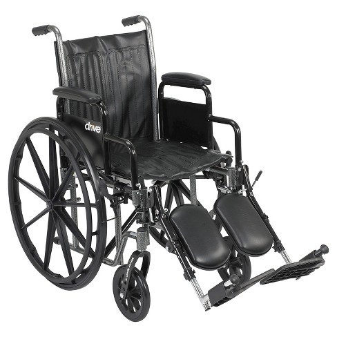 Blue Streak Wheelchair 20 Seat Flip Back Arms Swing Away Drive Medica