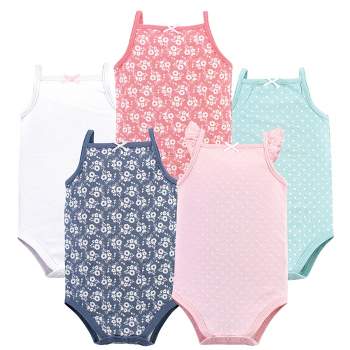 Hudson Baby Infant Girl Cotton Sleeveless Bodysuits, Whaley Cute Girl -  Hudson Childrenswear