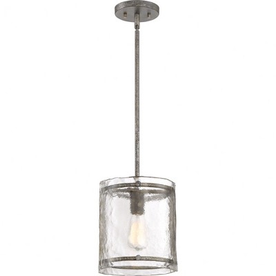 Quoizel Lighting Fortress 1 - Light Pendant in  Mottled Silver
