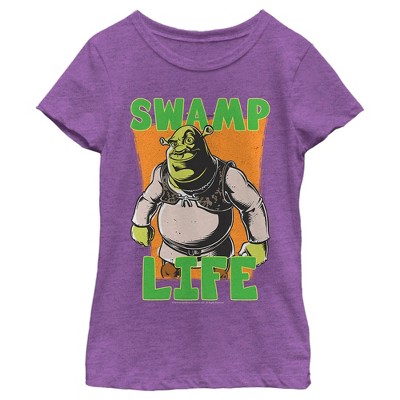 Girl's Shrek Swamp Life Shrek Sketch T-shirt : Target