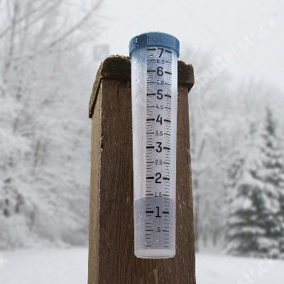 Taylor 7-Inch Clear Silicone Outdoor Rain Gauge with Stake