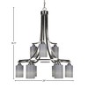 Toltec Lighting Paramount 9 - Light Chandelier in  Brushed Nickel with 4" Gray Matrix Shade - 2 of 2