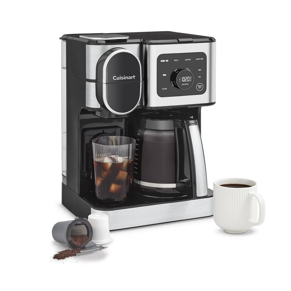 Cuisinart Coffee Center 2-in-1 12 Cup Carafe + Single Serve Coffee Maker Stainless Steel