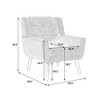 NicBex Linen/Velvet/Teddy/Leather Accent Chair with Black Legs,Modern Upholstered Armchair with Wood Frame for Living Room - 3 of 4