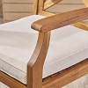 Christopher Knight Home Perla Outdoor Acacia Wood 28.5 Inch Barstools with Weather-Resistant Cushion (Set of 2) - 3 of 4