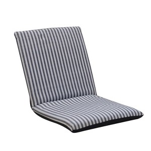 Floor Folding Chair with Back Support, Padded Folding Gaming Sofa Chair with 6 Adjustable Backrest - 1 of 4