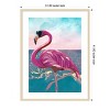 Amanti Art Flamingo goes to the beach by Sarah Manovski Wood Framed Wall Art Print - 3 of 4