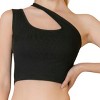 Slickblue Women's Ribbed One Shoulder Crop Top, Cross Strap Detail, Casual Fit, 6 Color Options, Size S-L - 3 of 4