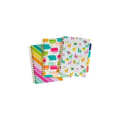 Carpe Diem Color Wash 5-Subject Subject Notebooks 7.09" x 10" College Ruled 100 Sheets Assorted
