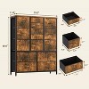 COZONY 15-Drawer Fabric Tall Dresser with Wood Top & Sturdy Metal Frame, Wood Grain Print — Storage Chest for Bedroom, Living Room & Hallway - 2 of 4