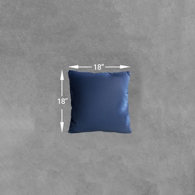 Navy Velour Decorative Throw Pillows Set of 2