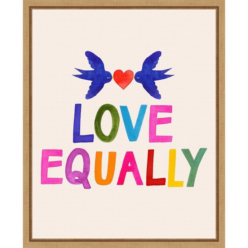 Amanti Art Love Loudly II by Victoria Barnes Canvas Wall Art Print Framed 16 x 20-in.