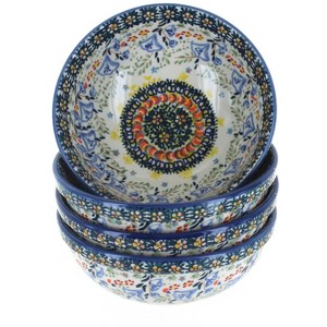 Blue Rose Polish Pottery M089 Manufaktura Dessert Bowl Set - 1 of 2