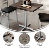 Flash Furniture Bennett Rectangular Solid Wood Commercial Indoor Tabletop with 22" x 22" Dining Height Rust-Resistant Cast Iron X-Base - 3 of 4