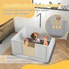 Resenkos Whelping Box for Puppies with Pee Pad, Pig Rail, Adjustable Door for Small, Medium & Large Breed Dogs Birth, 41" x 39" White - 2 of 4