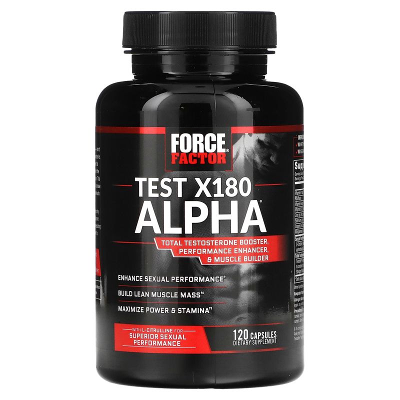 Force Factor Test X180 Alpha, Total Testosterone Booster, 120 Capsules, 3 of 4