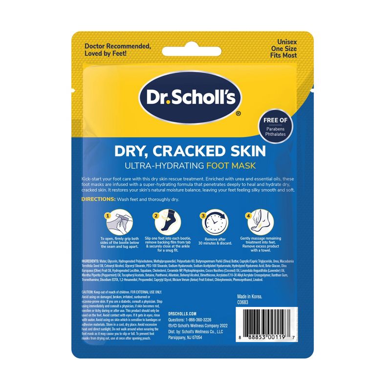 Dr. Scholl&#39;s Dry, Cracked Skin Ultra-Hydrating Foot Mask - 1 Pair, 4 of 15