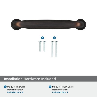Oil Rubbed Bronze 3-3/4" Bar Pull with Mounting Hardware