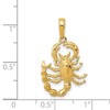 Black Bow Jewelry 14k Yellow Gold Polished Scorpion Pendant - 3 of 4