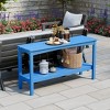 WestinTrends Malibu 55" All Weather HDPE Outdoor Patio Two Shelf Table - 2 of 4