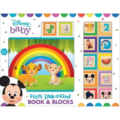 Disney Baby: First Look and Find Book & Blocks - by  Erin Rose Wage (Board Book)