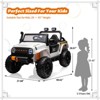 Jojoka 24V Ride on Truck Car for Kids, Battery Powered 4*55W Motor Electric Toys with Remote Control, 2 Seatl, Spring Suspension, Bluetooth, 3 Speeds - 2 of 4