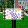 Briarwood Lane Easter Mailbox Cover  - Standard Size - Checkered Spring Bunny For Easter Mailbox Cover - 2 of 2