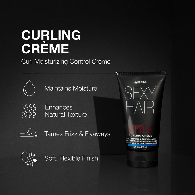 Sexy Hair Curly Sexy Curling Creme - 5.1 fl oz, 3 of 4