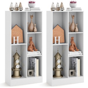 Tangkula 5-Cube Bookshelf 41" Floor Bookcase w/ 2 Anti-Tipping Kits Freestanding Storage - 1 of 4