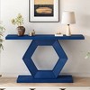 JUJABU Modern Entryway Table with a Unique Hollow Hexagon Leg Design and a Premium Fir Veneer Finish for Sophistication - 3 of 4
