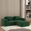 86.6-inch Modular Sectional Sofa with Cloud Corduroy Fabric, Convertible Sofa Bed, Footrests & Flexible Configuration - 2 of 4