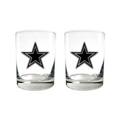 NFL Dallas Cowboys 2pc Stealth Legacy Rock Glass Set